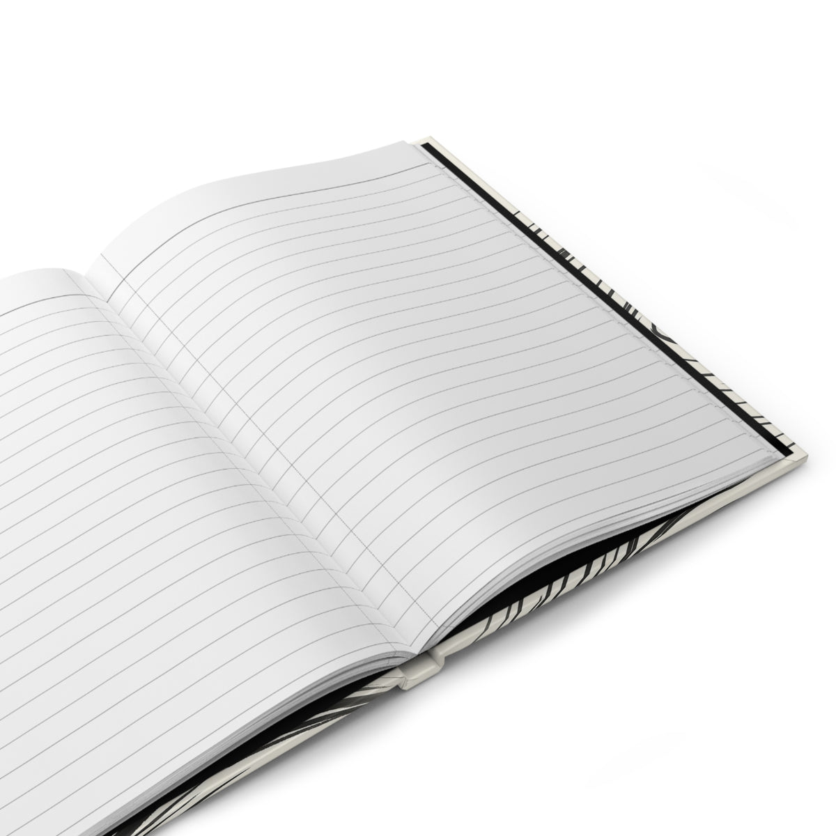 Minimal Ink Waves Variant 1 Hardcover Journal - Matte Lined Notebook