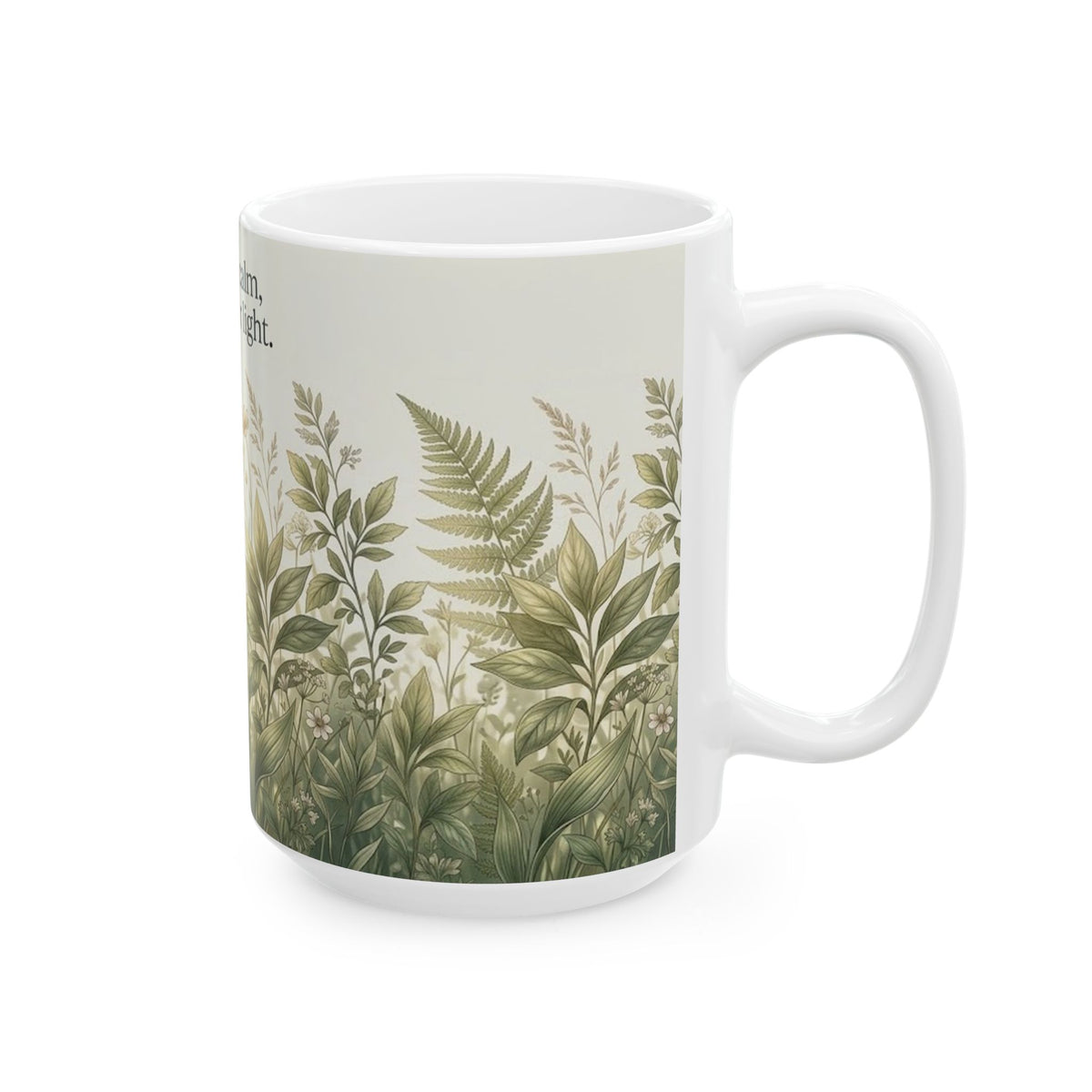 Botanical Meadow Nature Quote Ceramic Mug