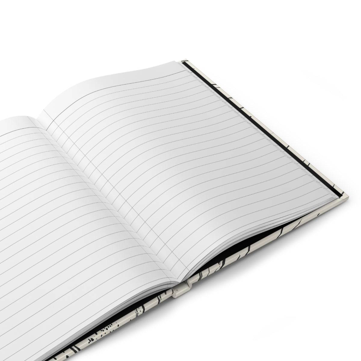 Minimal Ink Waves Variant 4 Hardcover Journal - Matte Lined Notebook