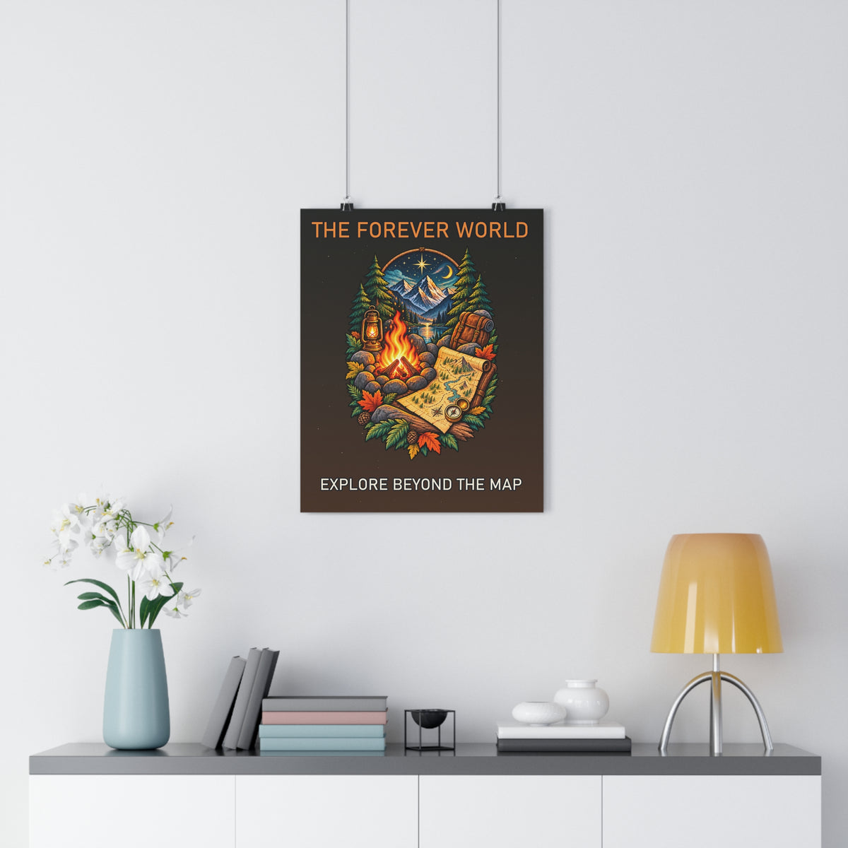The Forever World Campfire Quest 16" x 20" Fine Art Paper Poster