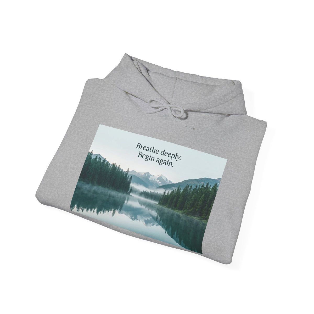 Mountain Lake Nature Quote Unisex Heavy Blend Hoodie