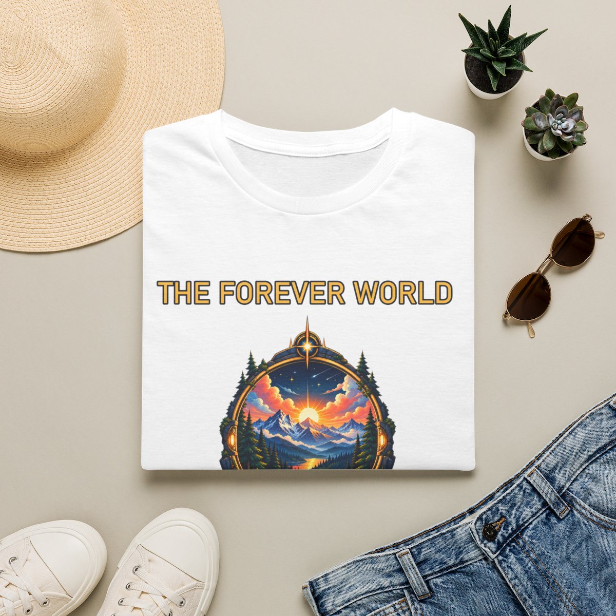 The Forever World graphic T-shirt from the ShaysParadise apparel collection