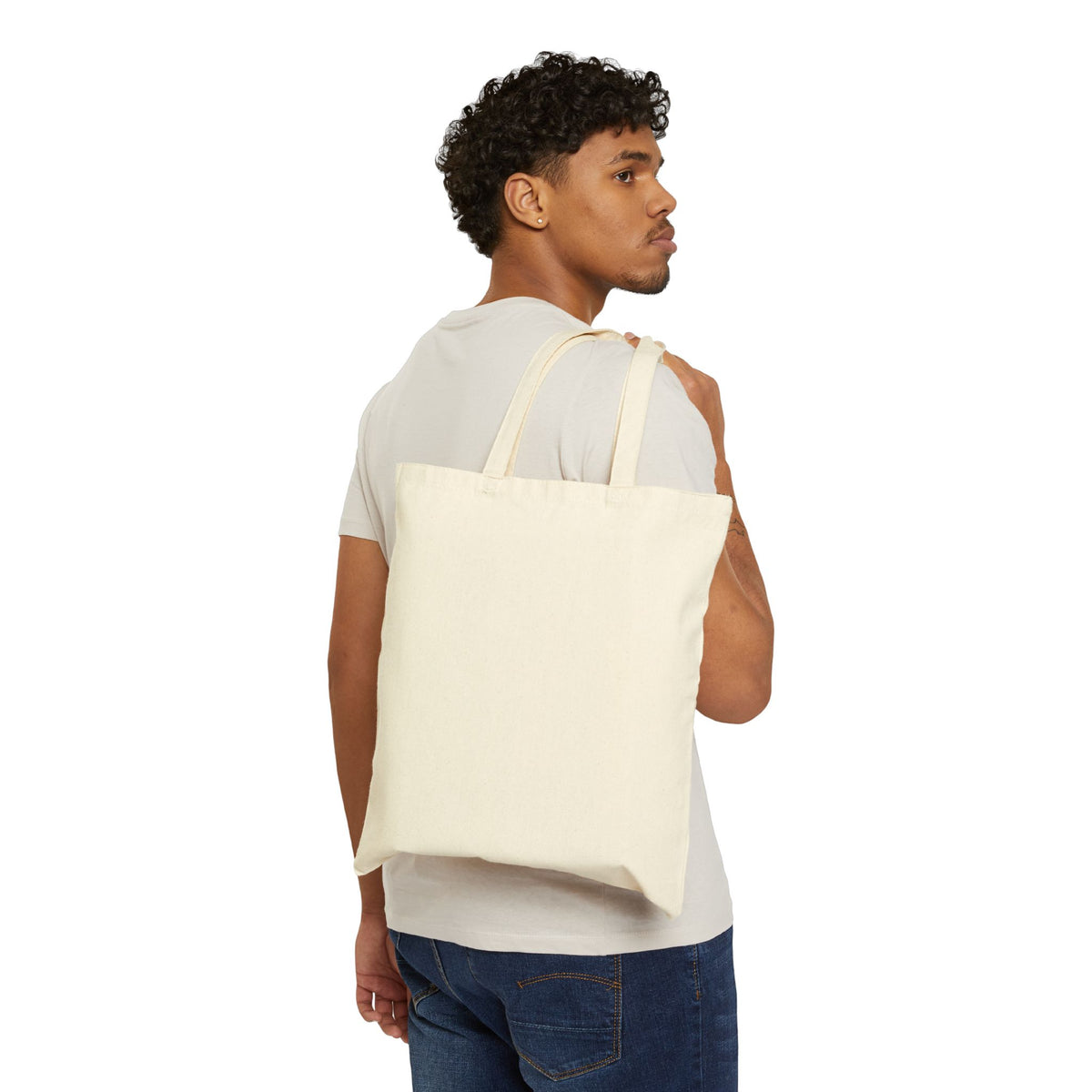Tropical Ocean Nature Quote Cotton Canvas Tote Bag
