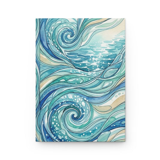 Ocean Currents Hardcover Journal - Matte Lined Notebook