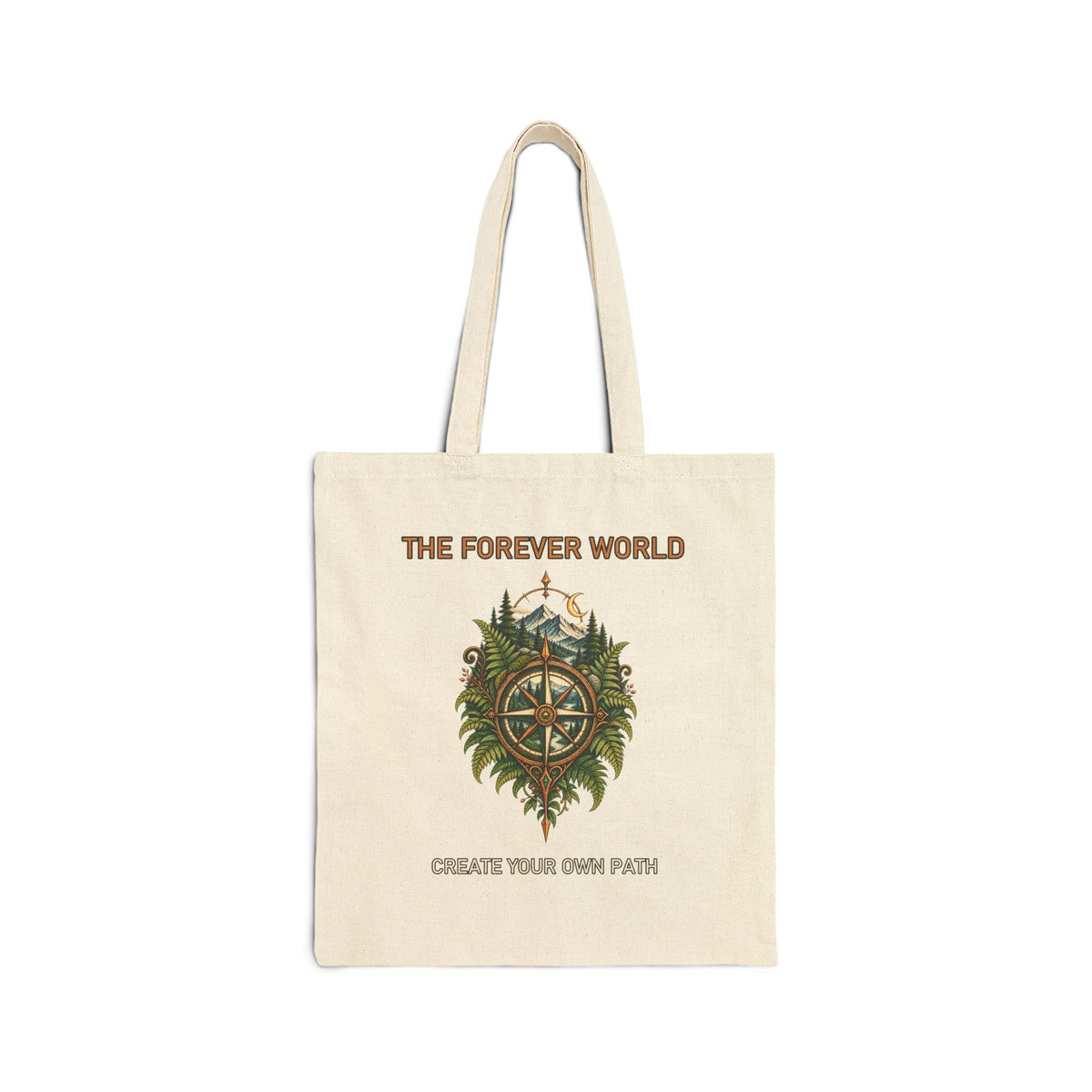 The Forever World Wildlands Compass Cotton Canvas Tote Bag