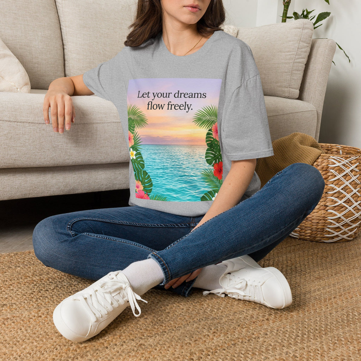 Tropical Ocean Nature Quote Unisex Softstyle T-Shirt