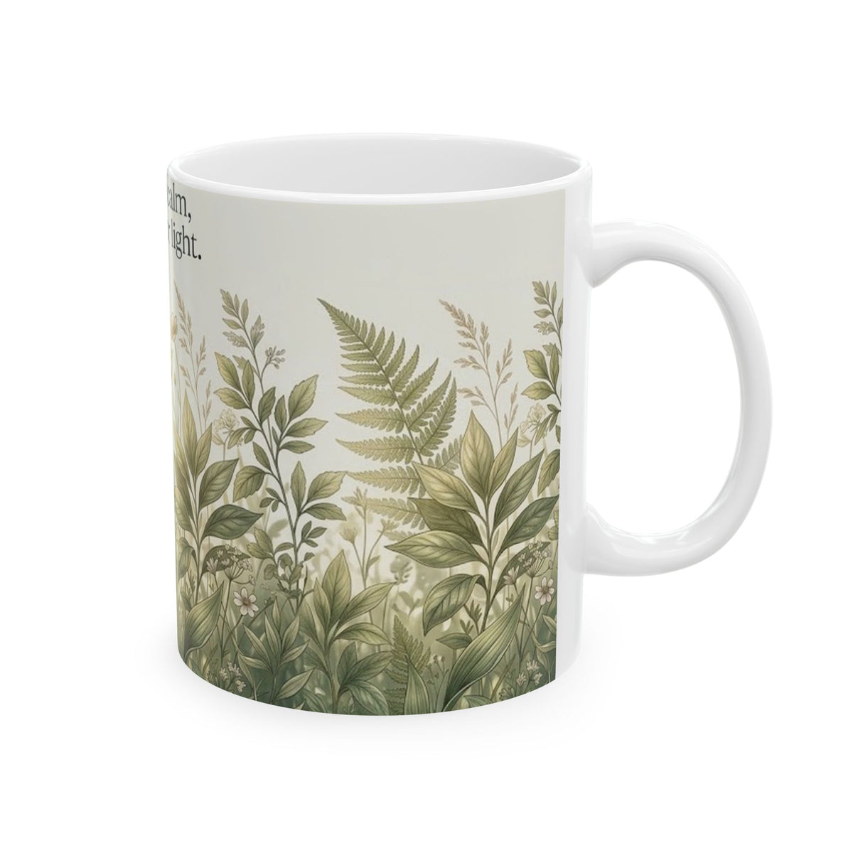 Botanical Meadow Nature Quote Ceramic Mug
