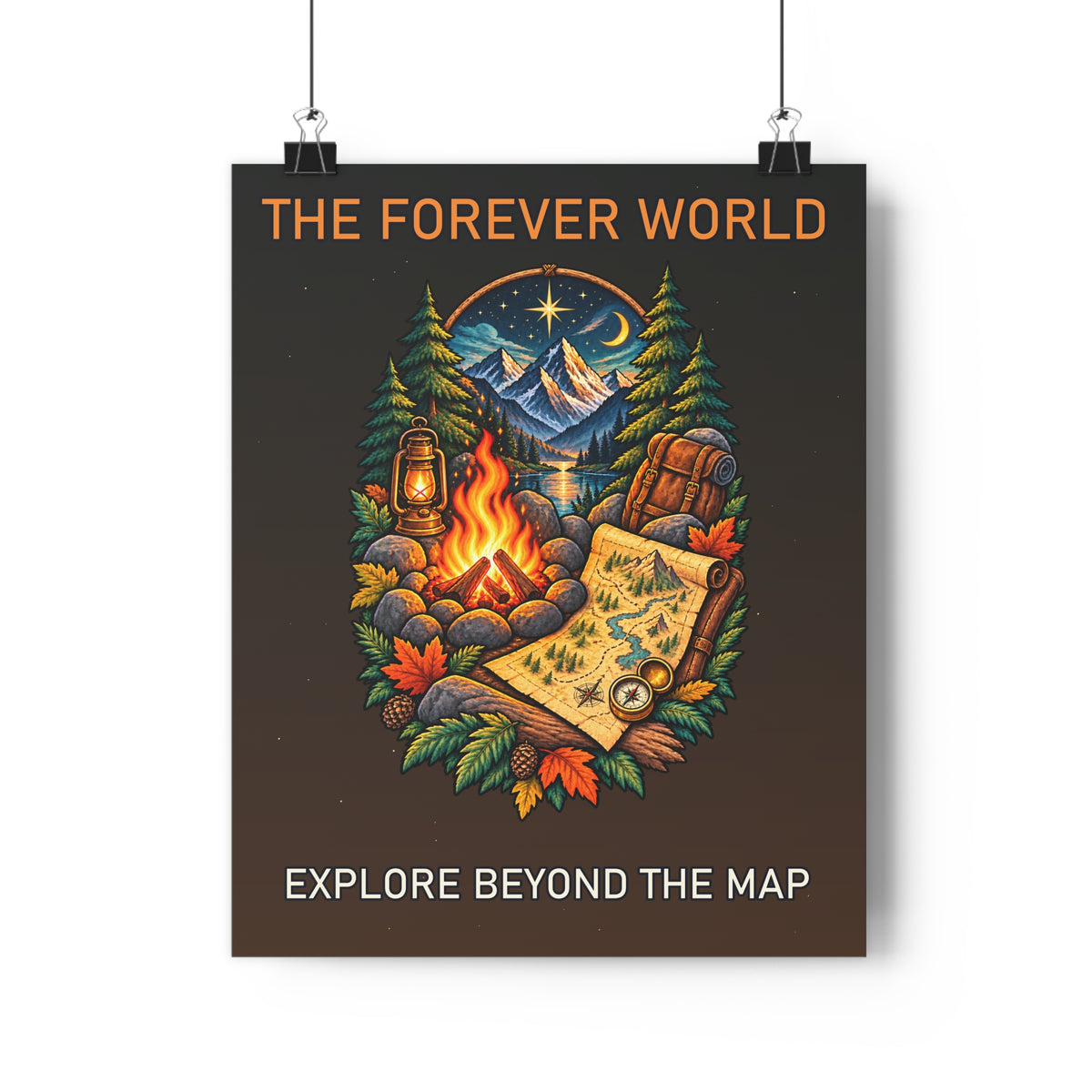 The Forever World Campfire Quest 16" x 20" Fine Art Paper Poster