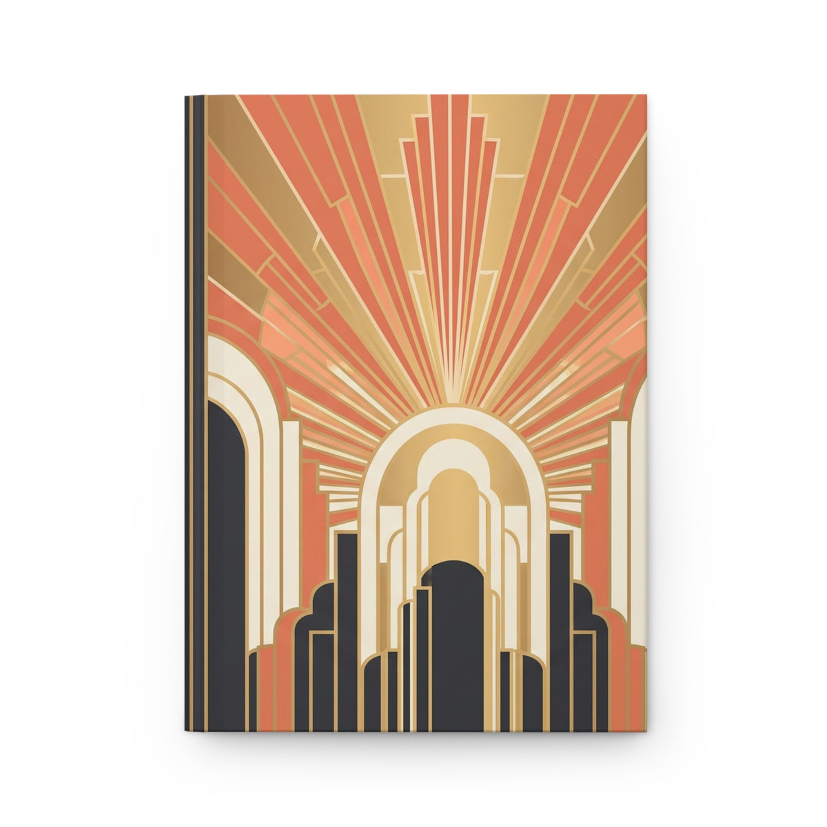 Art Deco Sunrise Variant 1 Hardcover Journal - Matte Lined Notebook