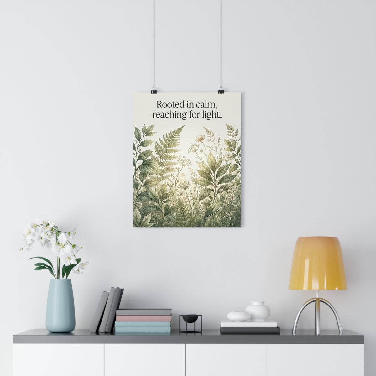 Botanical Meadow Nature Quote 16" x 20" Fine Art Paper Poster