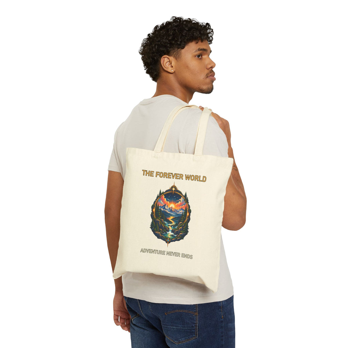 The Forever World Eternal Horizon Cotton Canvas Tote Bag