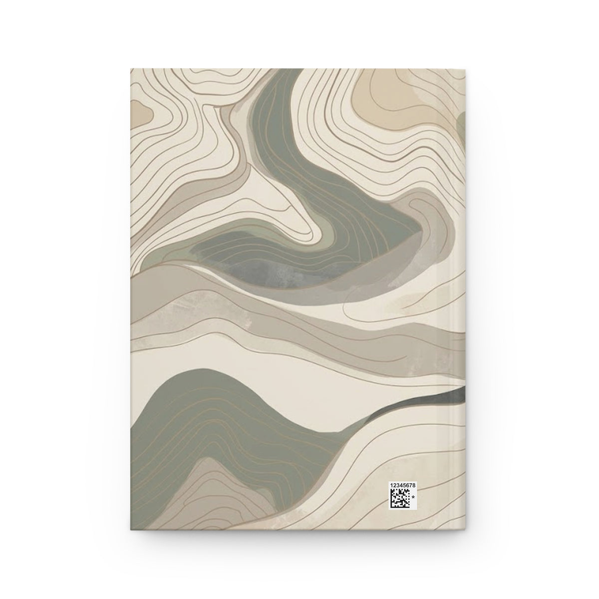 Abstract Topography Variant 4 Hardcover Journal - Matte Lined Notebook