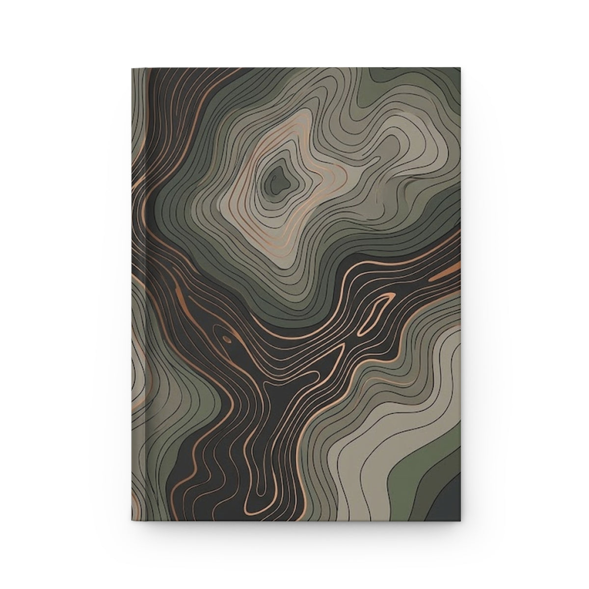 Abstract Topography Hardcover Journal - Matte Lined Notebook