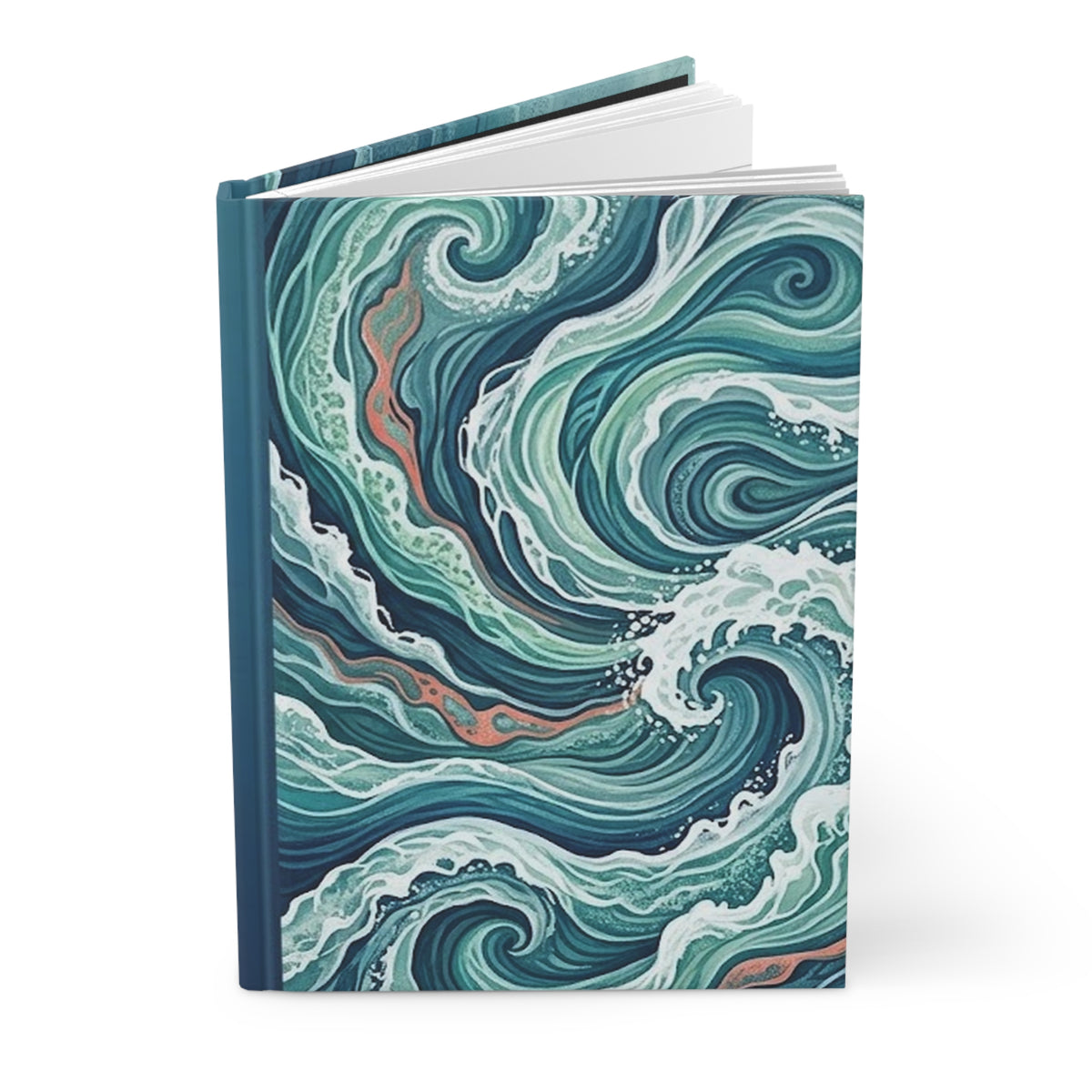Ocean Currents Variant 1 Hardcover Journal - Matte Lined Notebook