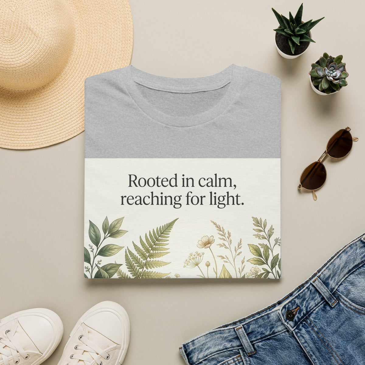Botanical Meadow Nature Quote Unisex Softstyle T-Shirt