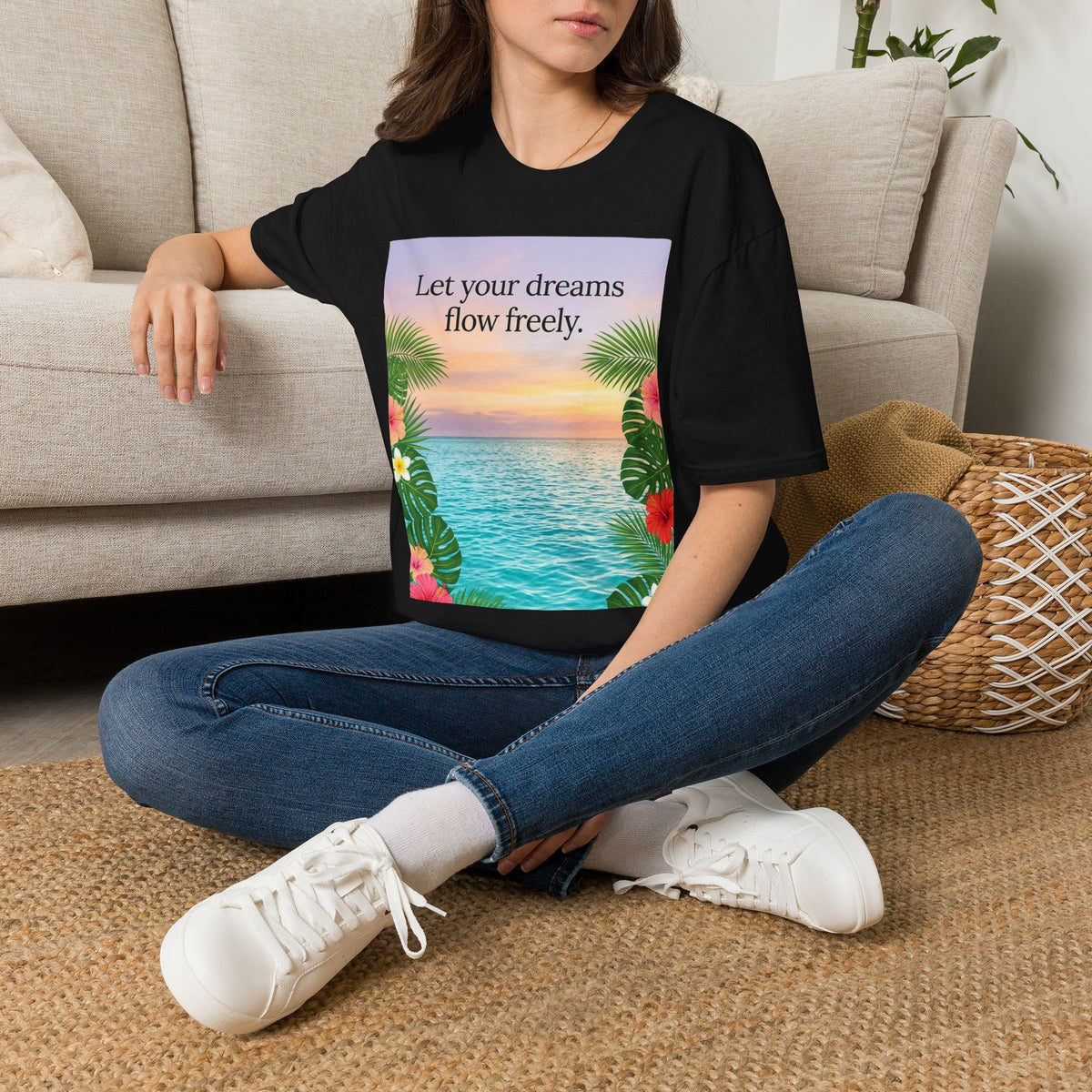 Tropical Ocean Nature Quote Unisex Softstyle T-Shirt