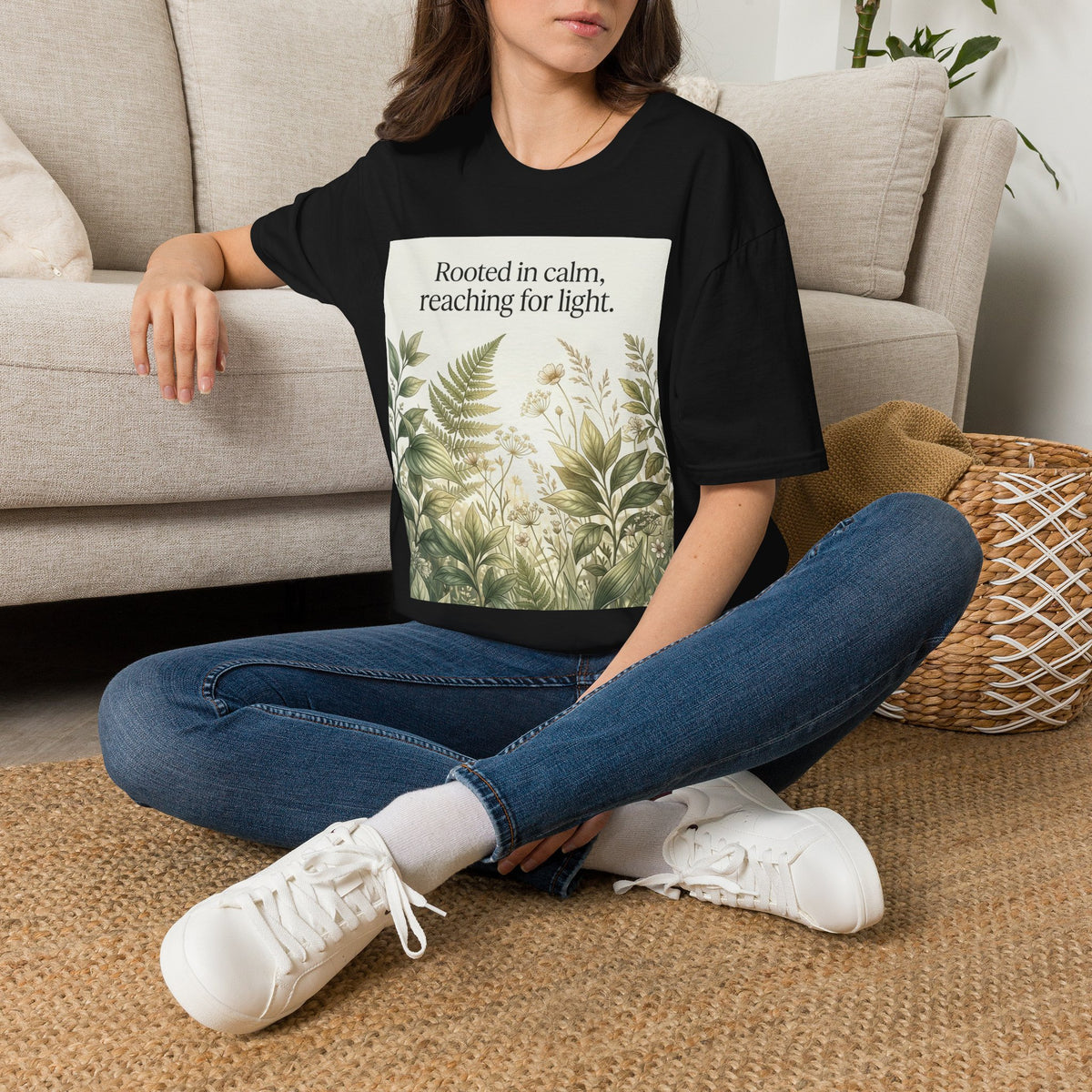 Botanical Meadow Nature Quote Unisex Softstyle T-Shirt