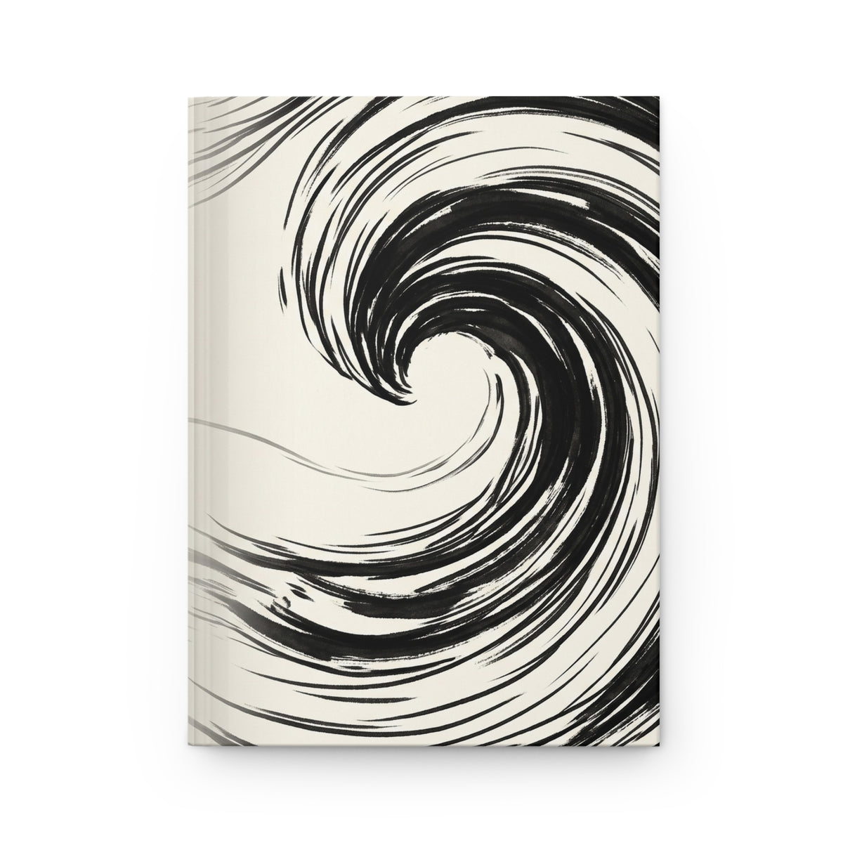 Minimal Ink Waves Variant 1 Hardcover Journal - Matte Lined Notebook