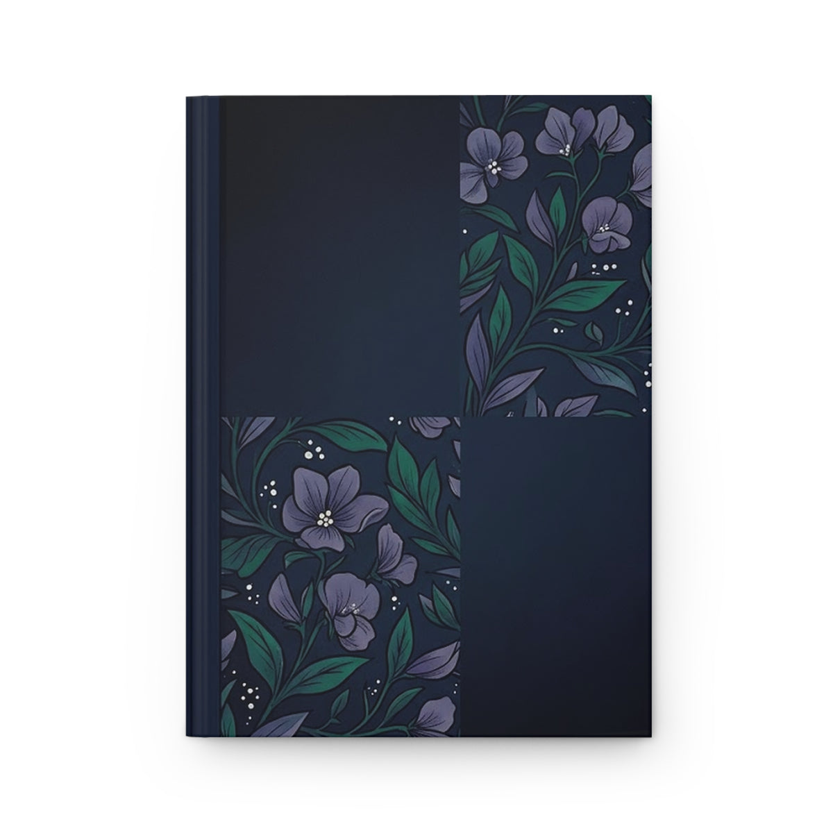 Midnight Botanicals Variant 4 Hardcover Journal - Matte Lined Notebook