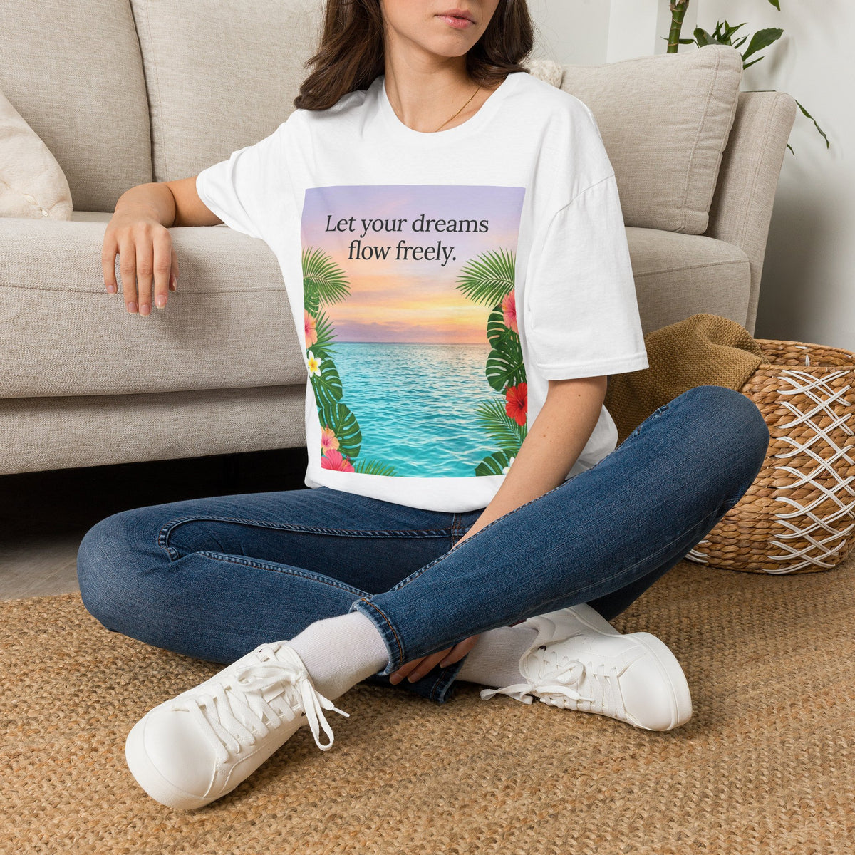 Tropical Ocean Nature Quote Unisex Softstyle T-Shirt