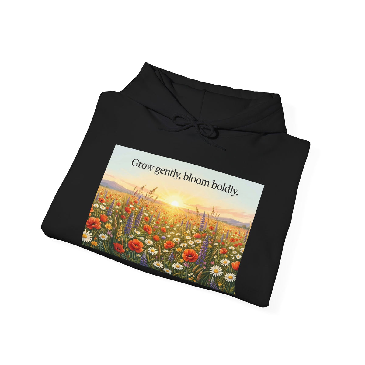 Wildflower Sunrise Nature Quote Unisex Heavy Blend Hoodie