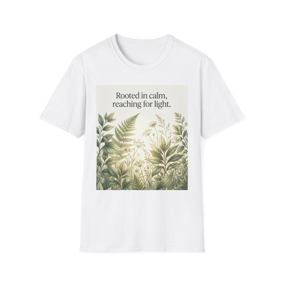 Botanical Meadow Nature Quote Unisex Softstyle T-Shirt