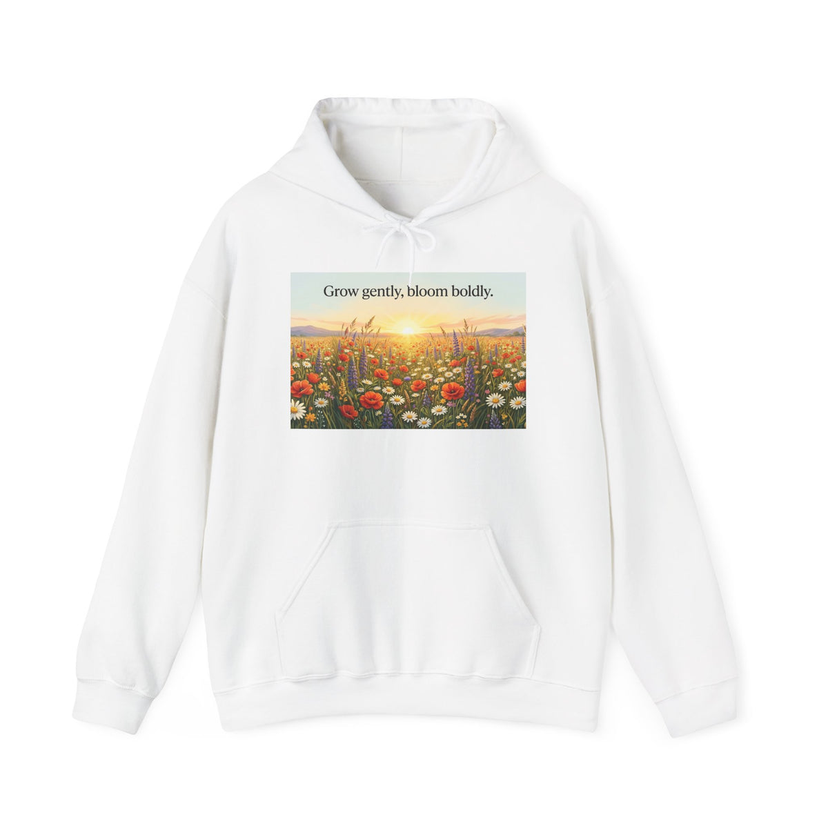Wildflower Sunrise Nature Quote Unisex Heavy Blend Hoodie