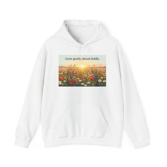 Wildflower Sunrise Nature Quote Unisex Heavy Blend Hoodie