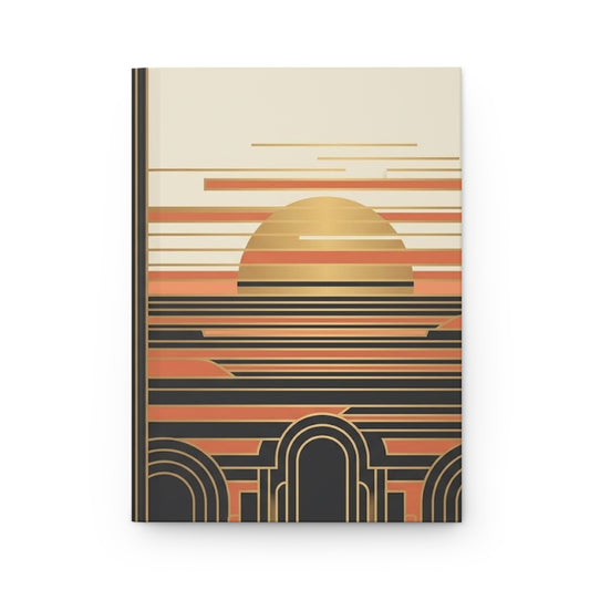 Art Deco Sunrise Variant 5 Hardcover Journal - Matte Lined Notebook