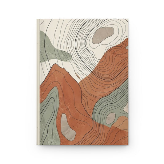 Abstract Topography Variant 1 Hardcover Journal - Matte Lined Notebook