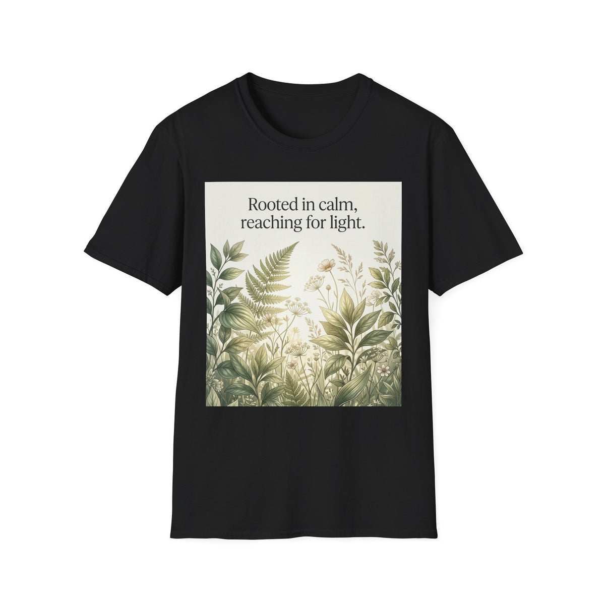 Botanical Meadow Nature Quote Unisex Softstyle T-Shirt