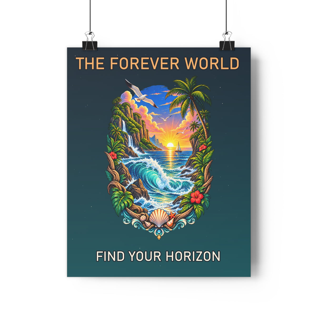 The Forever World Ocean Realm 16" x 20" Fine Art Paper Poster