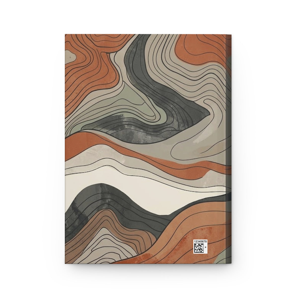 Abstract Topography Variant 5 Hardcover Journal - Matte Lined Notebook