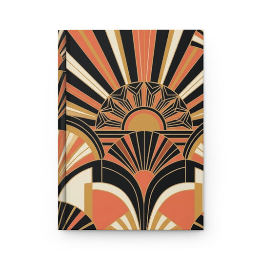Art Deco Sunrise Hardcover Journal - Matte Lined Notebook
