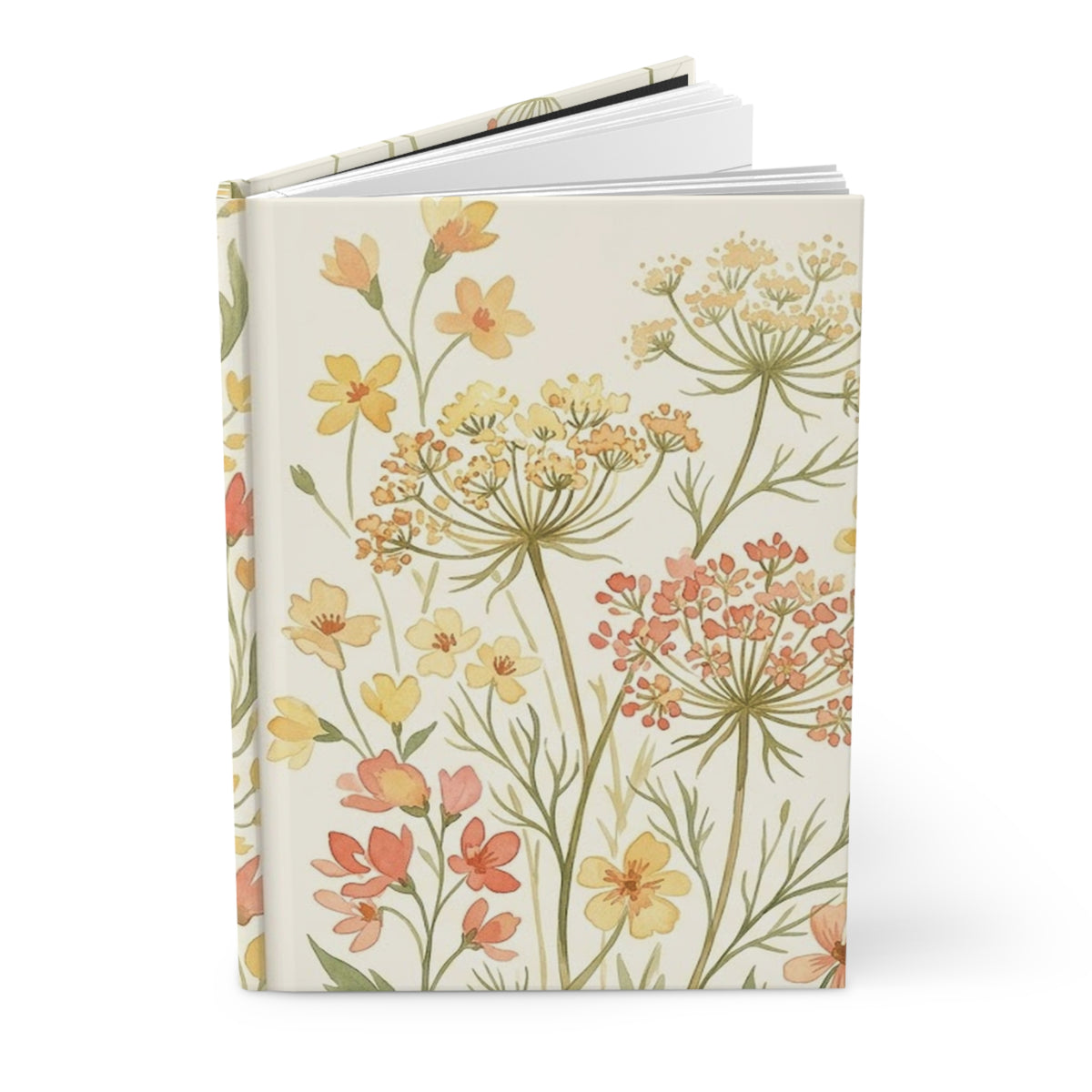 Sunlit Wildflowers Hardcover Journal - Matte Lined Notebook