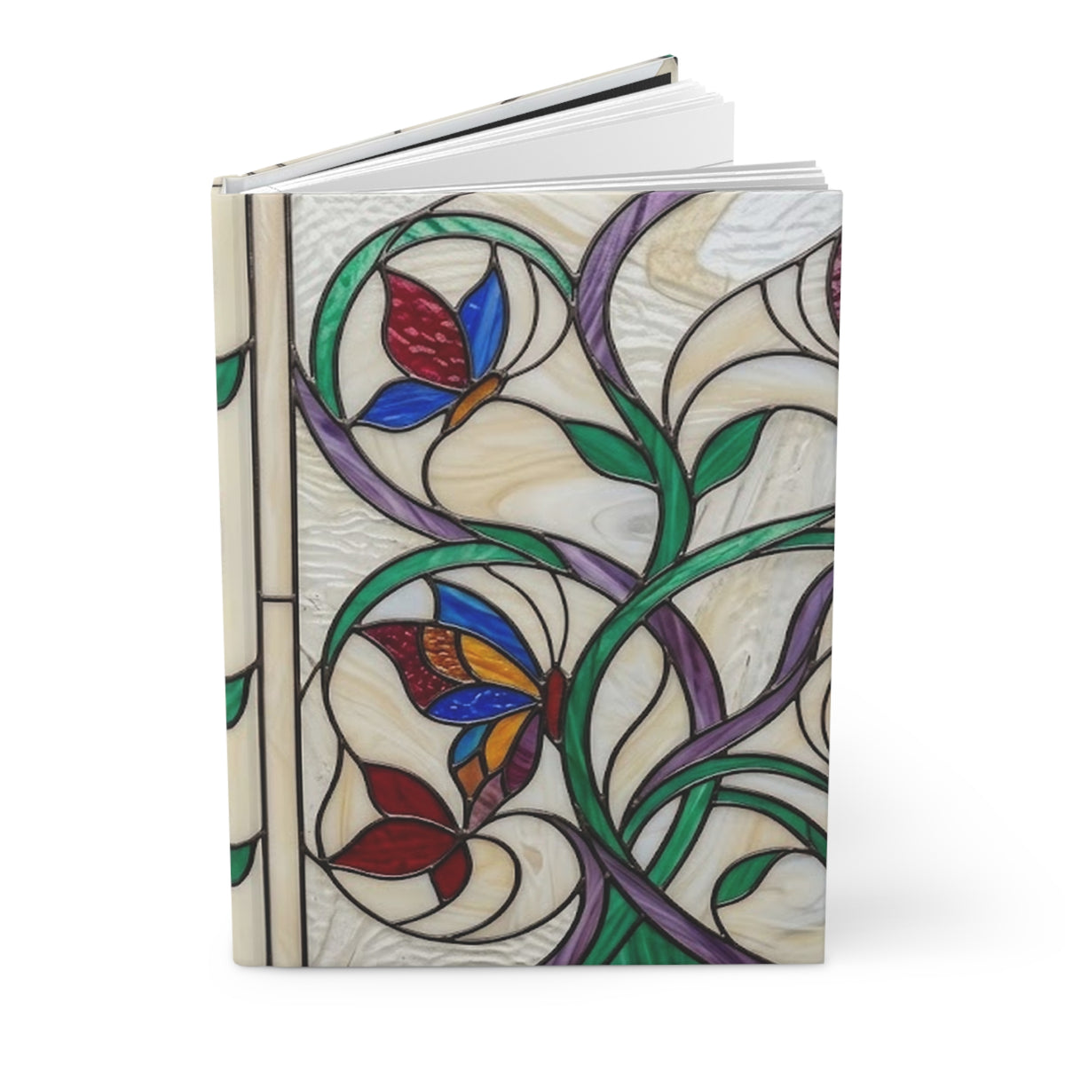 Stained Glass Garden Variant 4 Hardcover Journal - Matte Lined Notebook