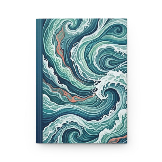Ocean Currents Variant 1 Hardcover Journal - Matte Lined Notebook