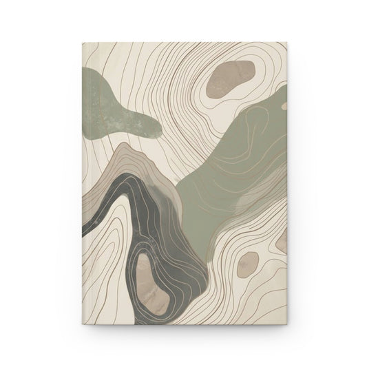 Abstract Topography Variant 4 Hardcover Journal - Matte Lined Notebook