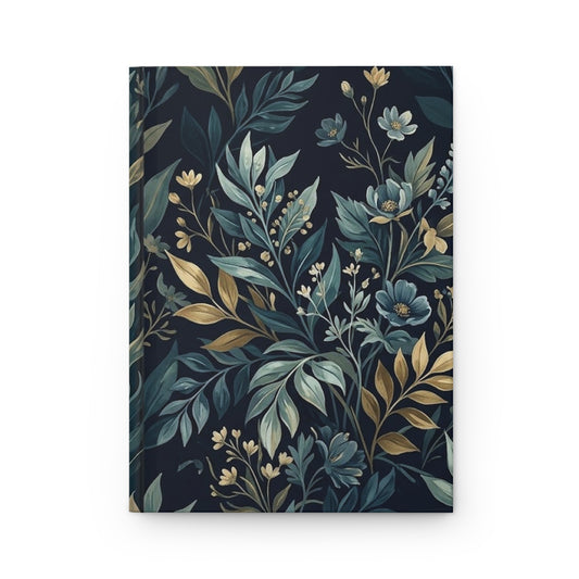 Midnight Botanicals Hardcover Journal - Matte Lined Notebook