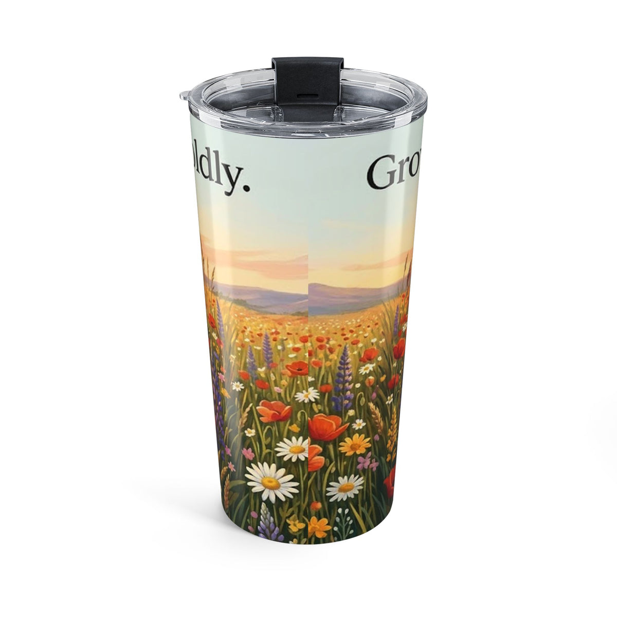 Wildflower Sunrise Nature Quote 20oz Insulated Tumbler