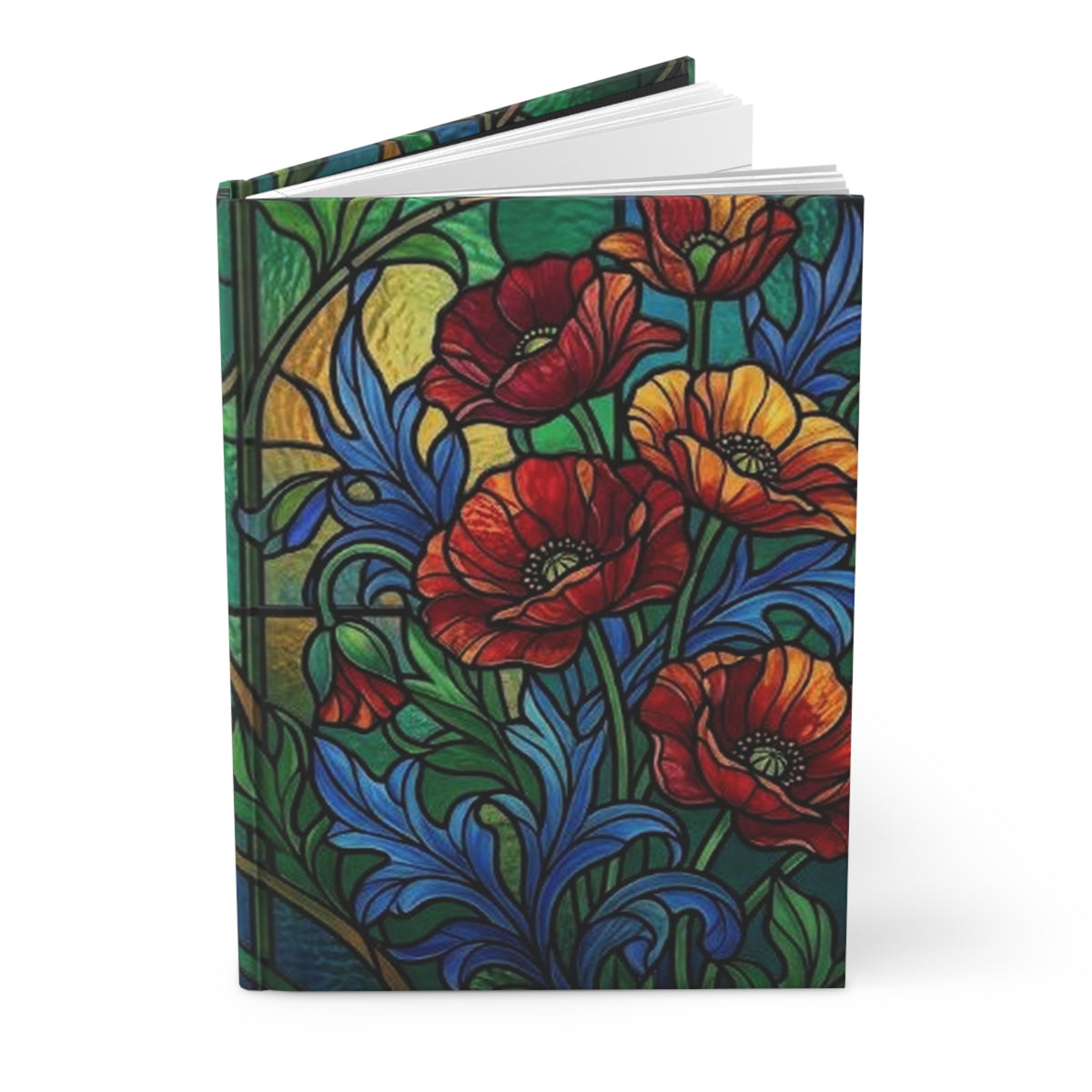 Stained Glass Garden Hardcover Journal - Matte Lined Notebook