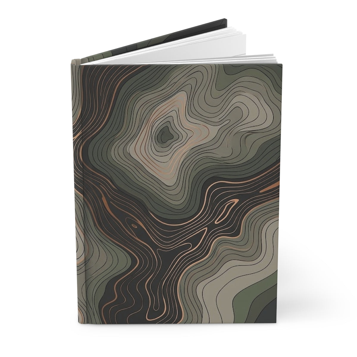 Abstract Topography Hardcover Journal - Matte Lined Notebook