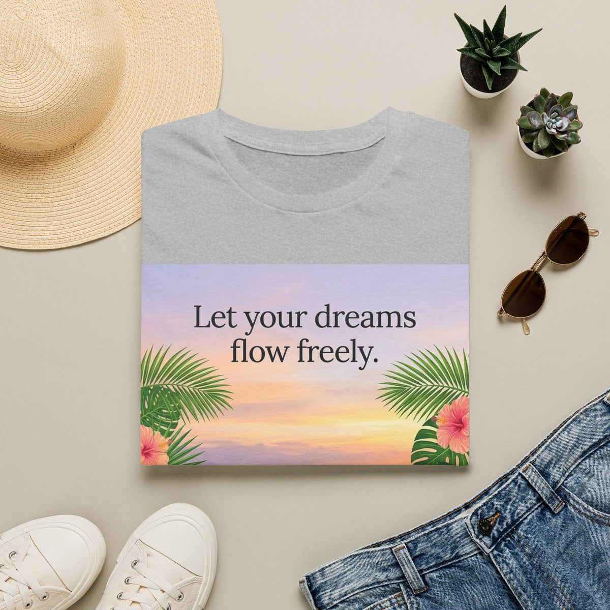 Tropical Ocean Nature Quote Unisex Softstyle T-Shirt