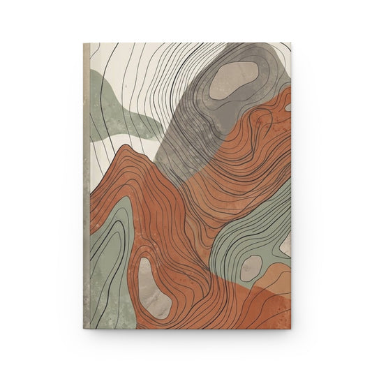 Abstract Topography Variant 3 Hardcover Journal - Matte Lined Notebook