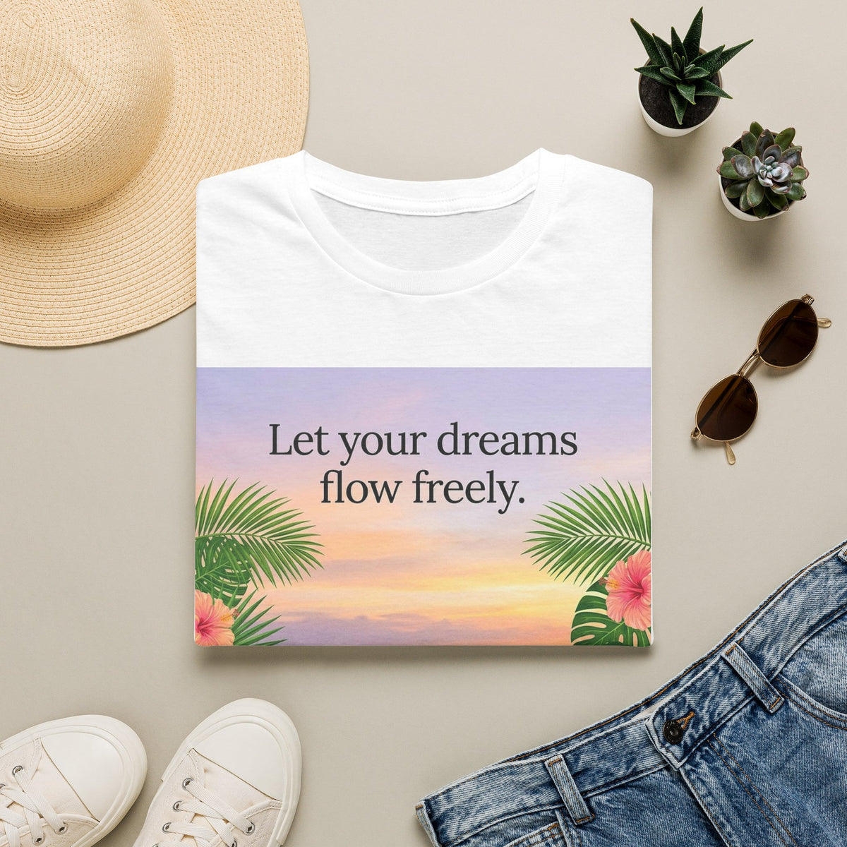 Tropical Ocean Nature Quote Unisex Softstyle T-Shirt