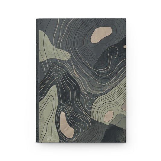 Abstract Topography Variant 2 Hardcover Journal - Matte Lined Notebook