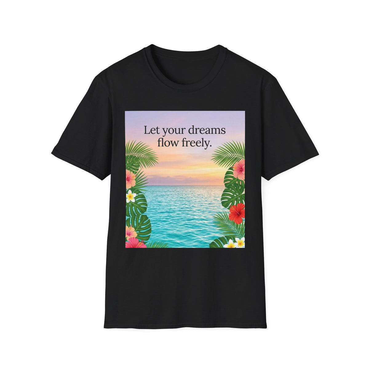 Tropical Ocean Nature Quote Unisex Softstyle T-Shirt