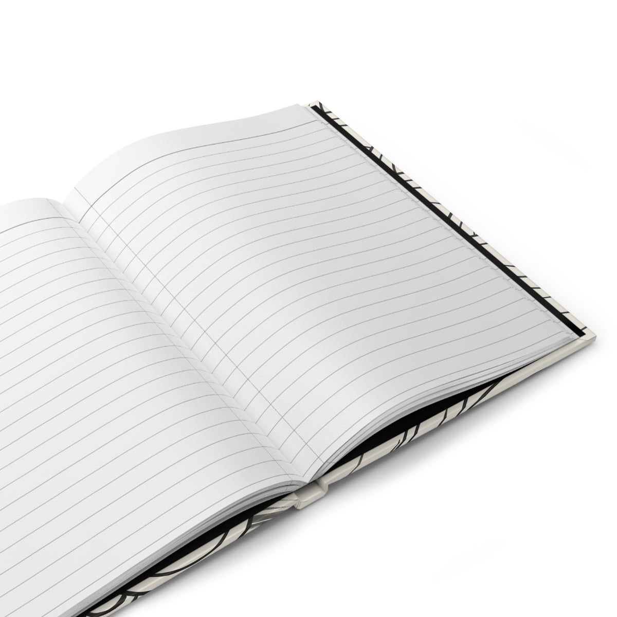 Minimal Ink Waves Variant 2 Hardcover Journal - Matte Lined Notebook