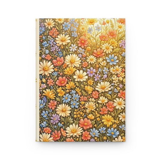 Sunlit Wildflowers Variant 4 Hardcover Journal - Matte Lined Notebook