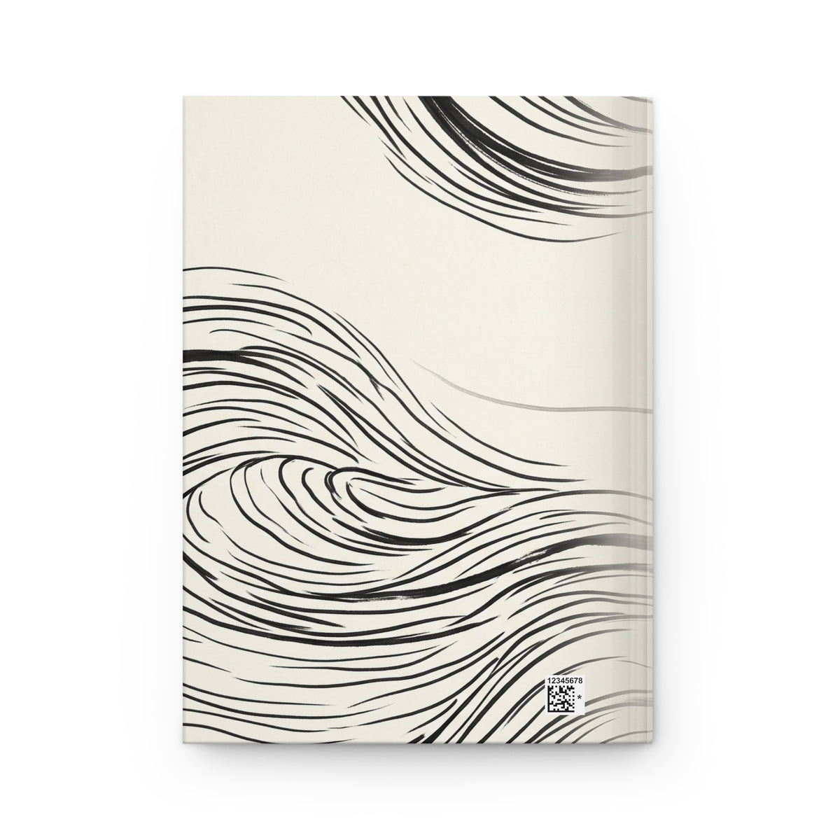 Minimal Ink Waves Variant 1 Hardcover Journal - Matte Lined Notebook